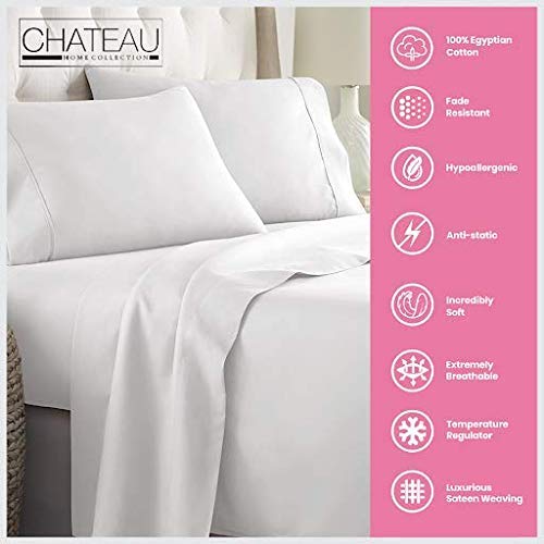 Egyptian Cotton Sateen Deep Pocket Sheet Set