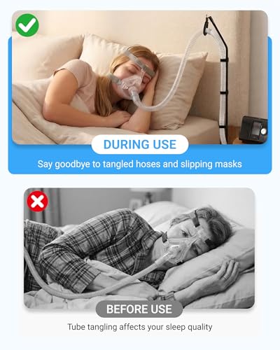 Adjustable CPAP Hose Holder with Swivel Arm