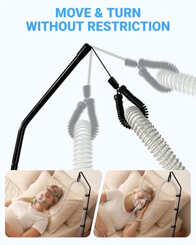 Adjustable CPAP Hose Holder with Swivel Arm