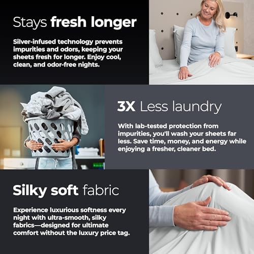 Silver-Infused Cooling Bed Sheet Set
