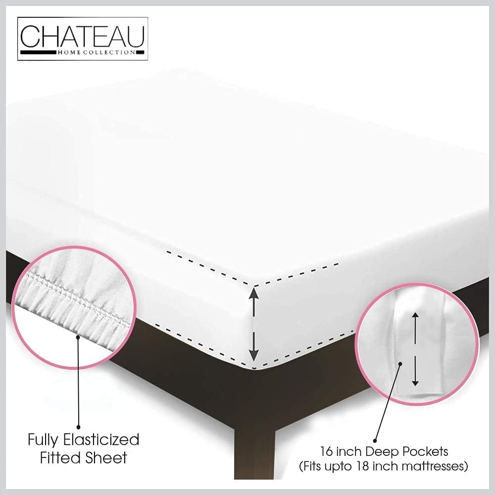 Egyptian Cotton Sateen Deep Pocket Sheet Set