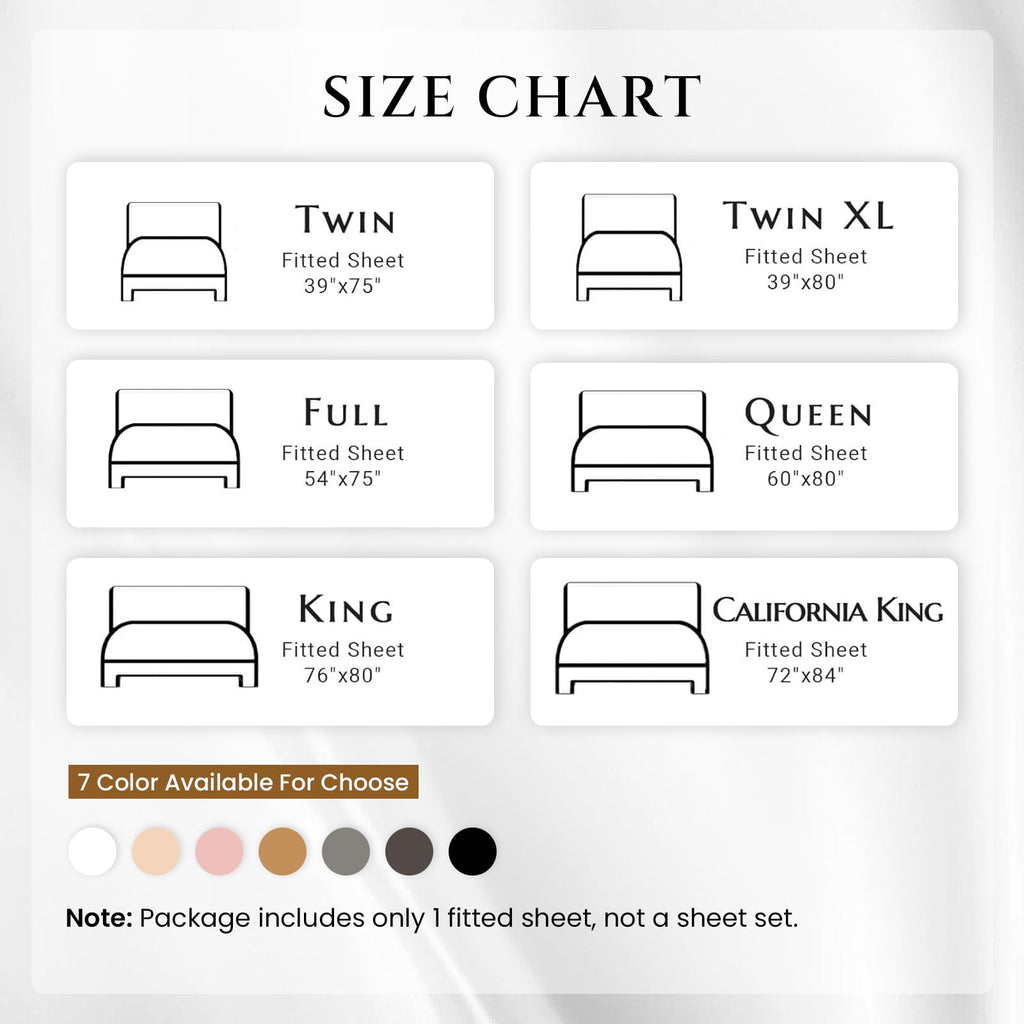 22 Momme Mulberry Silk Deep Pocket Fitted Sheet