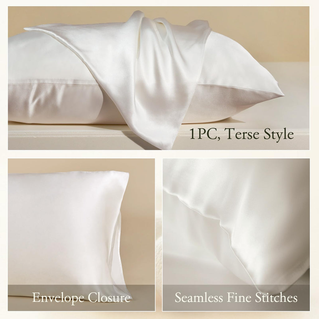 LilySilk 22 Momme Pair of Terse Silk Pillowcase Mulberry Silk for Hair Charmeuse
