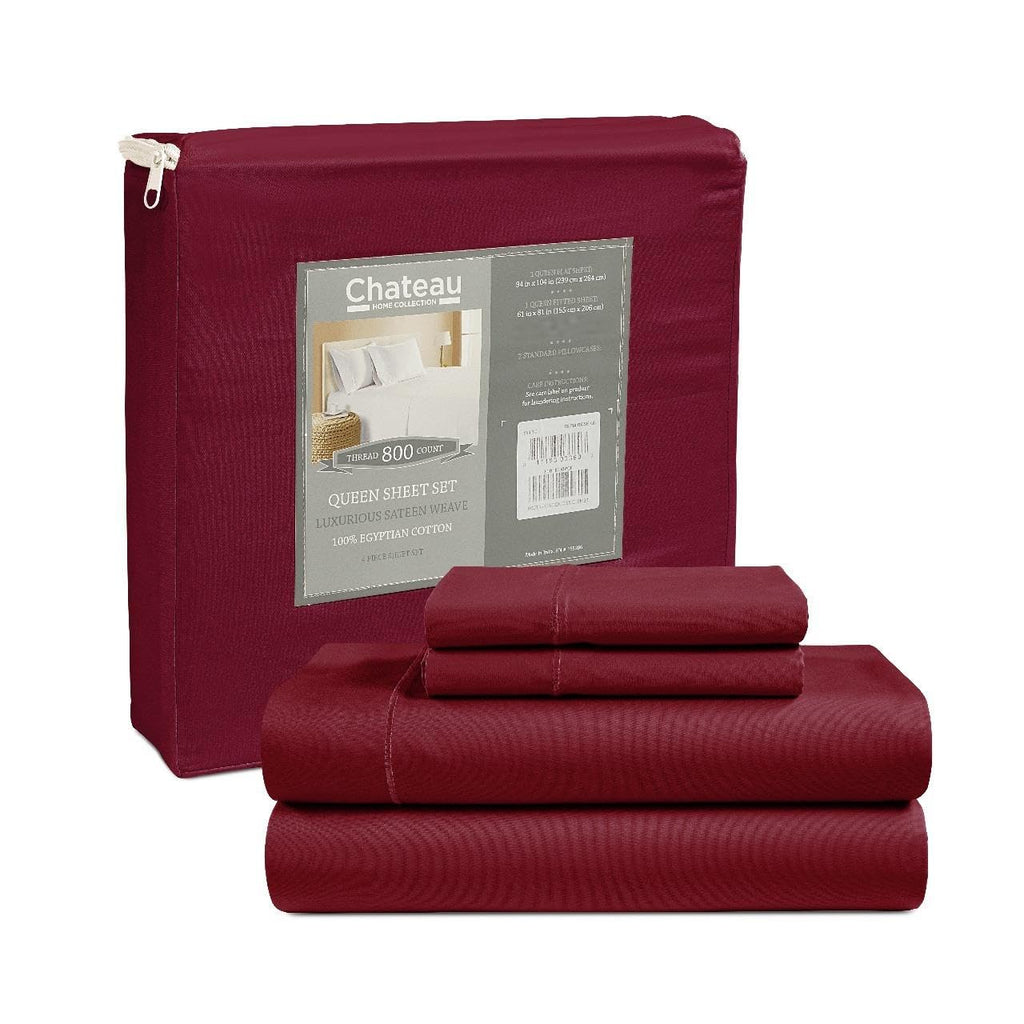 Egyptian Cotton Sateen Deep Pocket Sheet Set