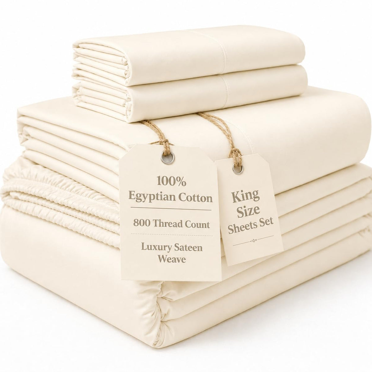 Egyptian Cotton Sateen Deep Pocket Sheet Set