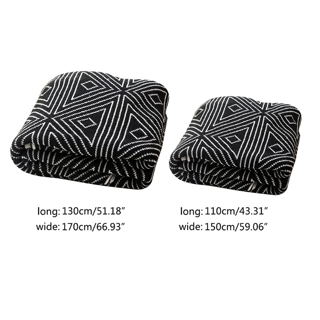 Double-Sided Jacquard Knitted Throw Blanket