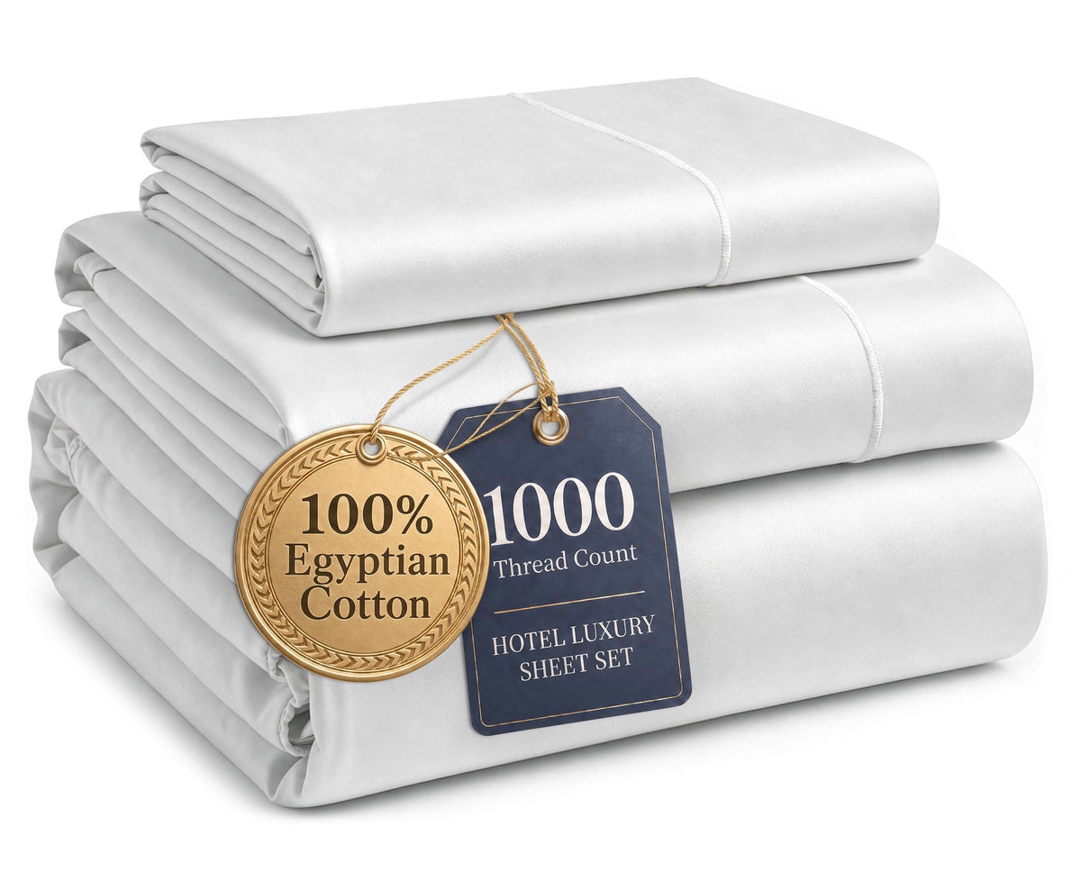 1000 Thread Count Egyptian Cotton Deep Pocket Sheet Set