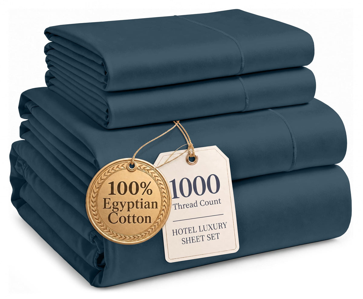 1000 Thread Count Egyptian Cotton Deep Pocket Sheet Set