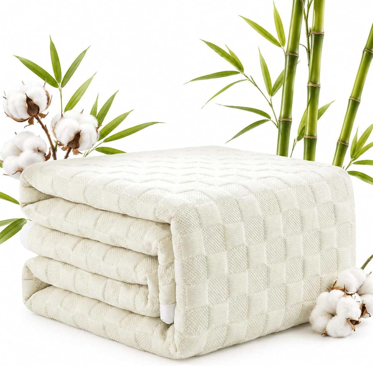 RestTwill Waterproof Mattress Protector Queen, 3D Waffle, 18" Deep