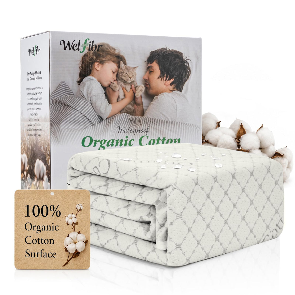 Welfibr Mattress Protector Organic Cotton