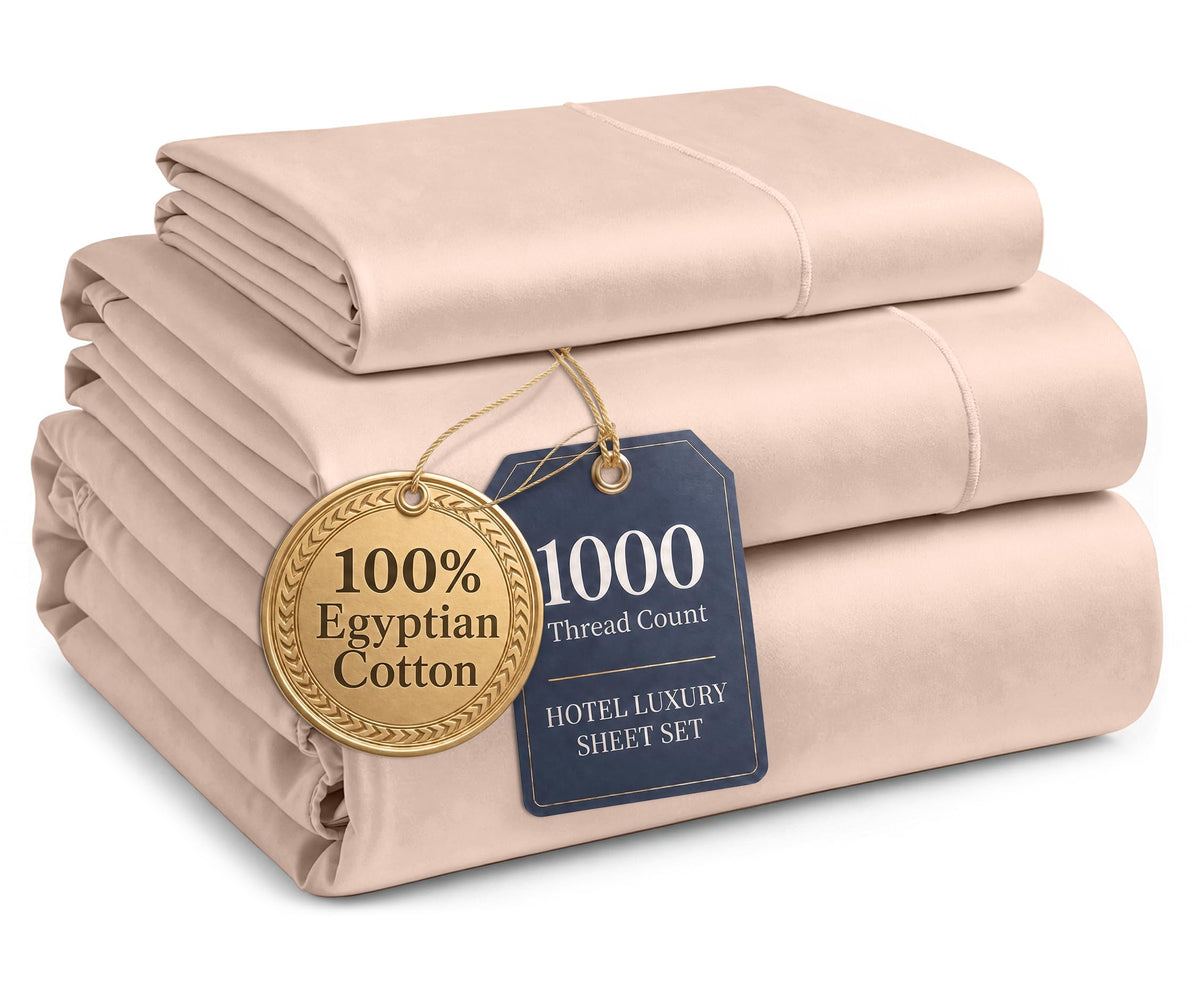 1000 Thread Count Egyptian Cotton Deep Pocket Sheet Set