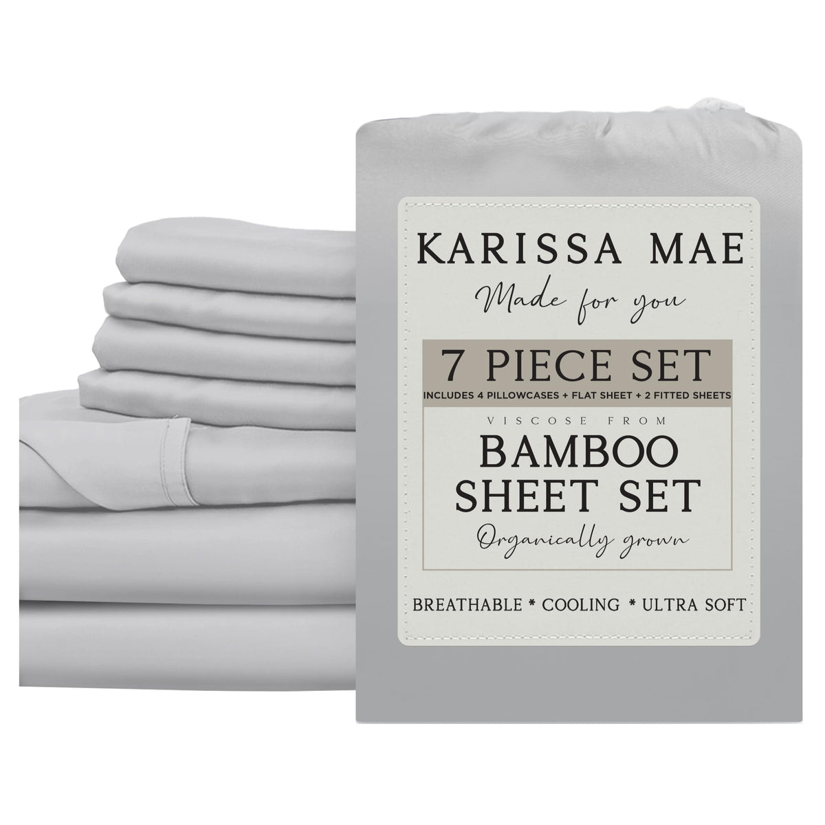 KARISSA MAE Luxury Bamboo Viscose Sheet Set
