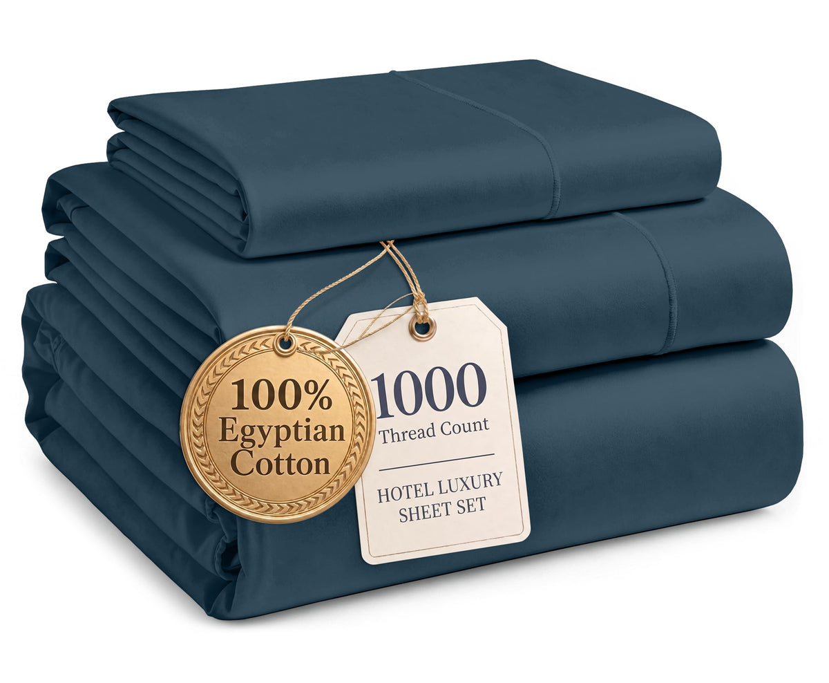 1000 Thread Count Egyptian Cotton Deep Pocket Sheet Set