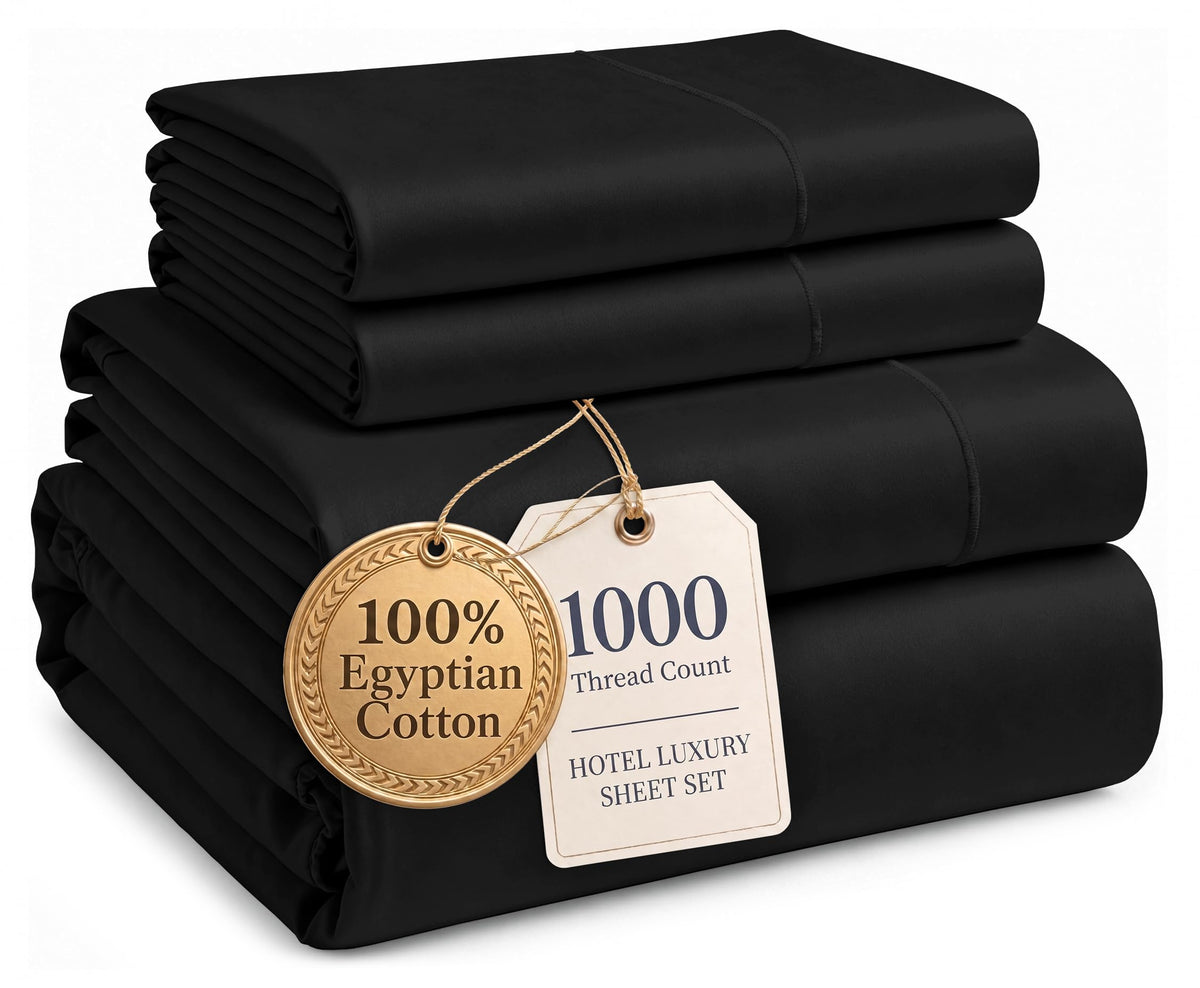 1000 Thread Count Egyptian Cotton Deep Pocket Sheet Set