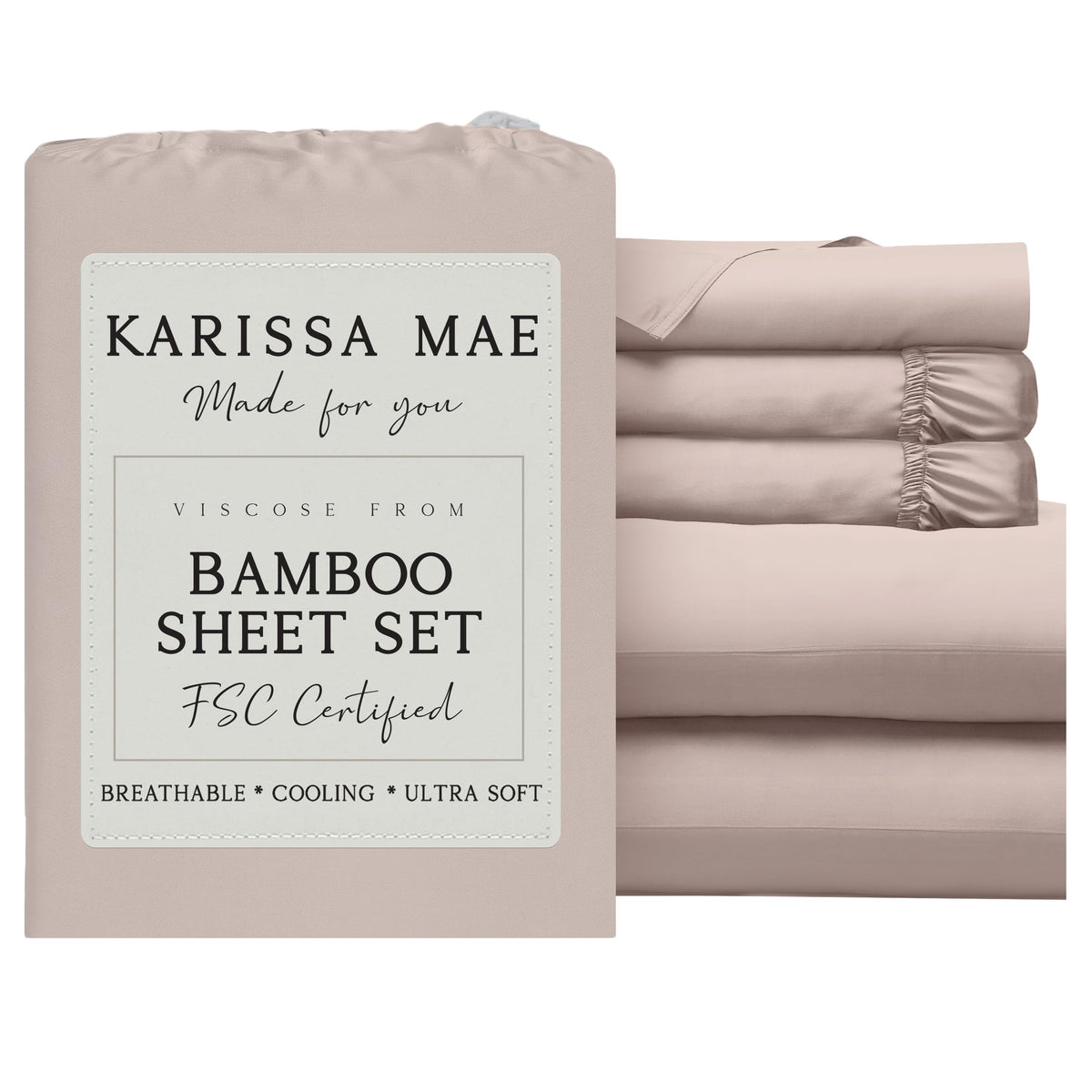 KARISSA MAE Luxury Bamboo Viscose Sheet Set