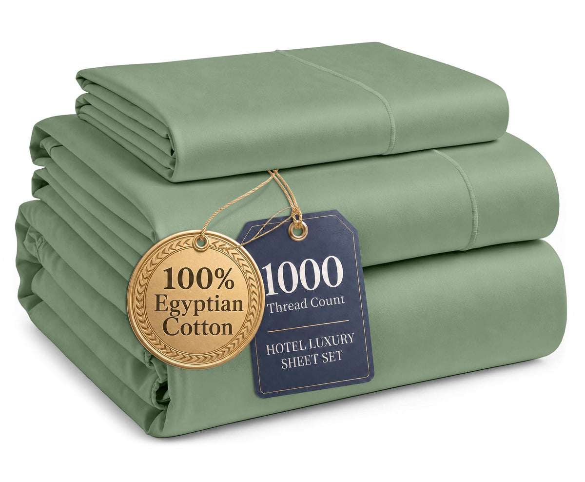 1000 Thread Count Egyptian Cotton Deep Pocket Sheet Set