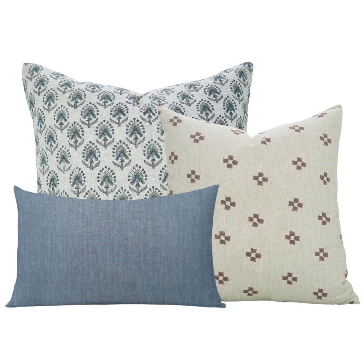 Floral Print Decorative Cushion Covers 3-Pack