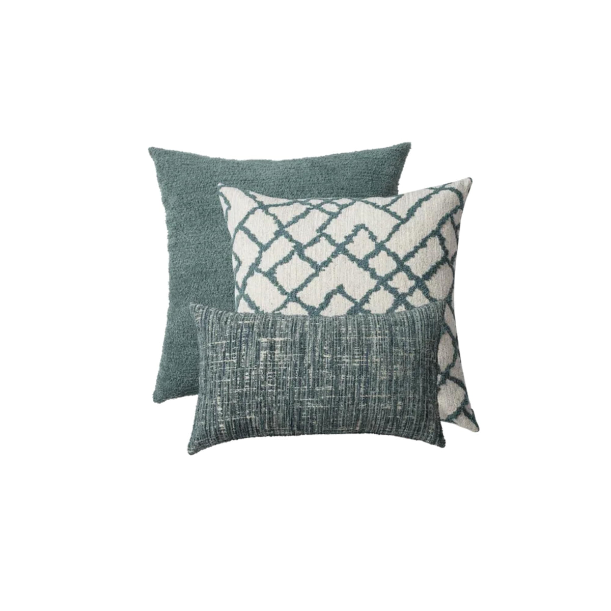 Woven Jacquard Decorative Pillow Covers 3-Pack