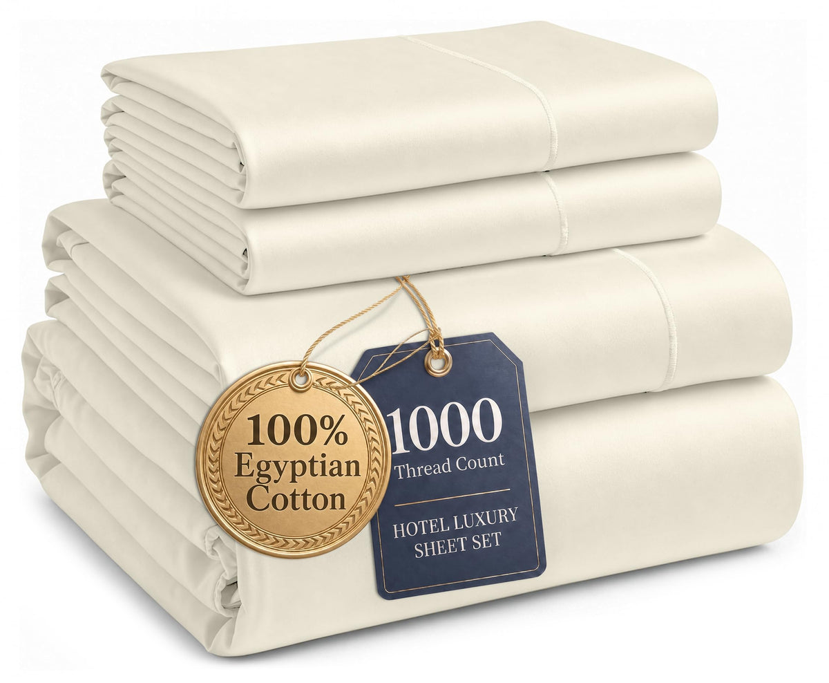1000 Thread Count Egyptian Cotton Deep Pocket Sheet Set