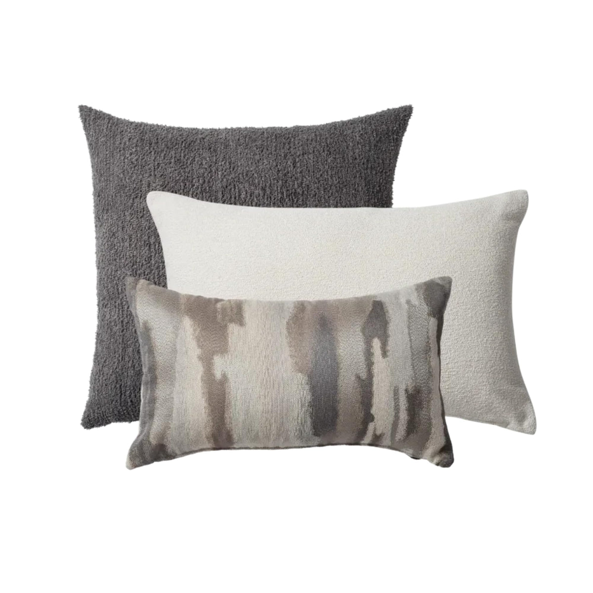 Woven Jacquard Decorative Pillow Covers 3-Pack
