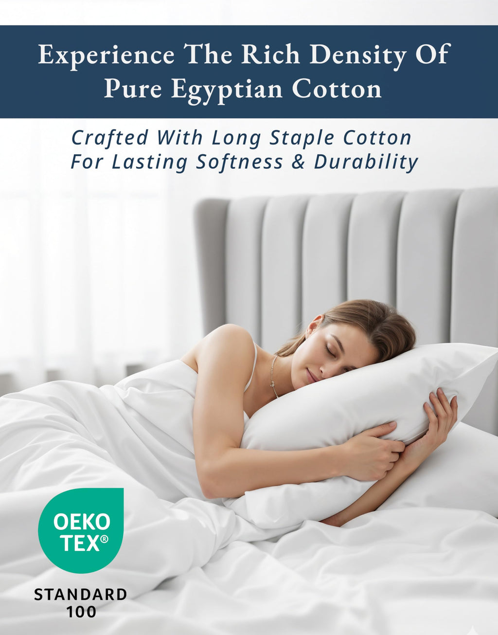 Egyptian Cotton Sateen Sheet Set with Fully Elasticized Fitted Sheet