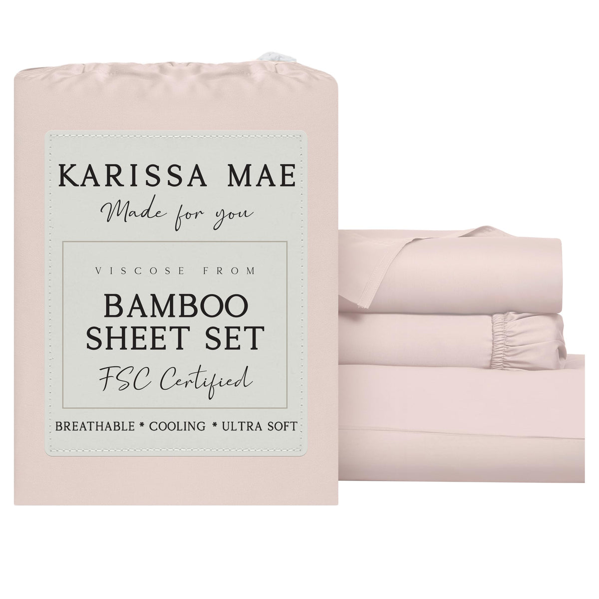 KARISSA MAE Luxury Bamboo Viscose Sheet Set