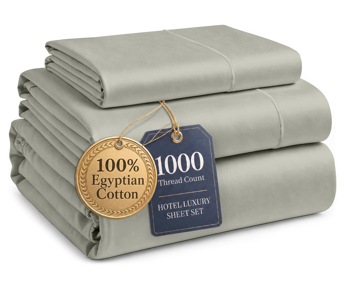 1000 Thread Count Egyptian Cotton Deep Pocket Sheet Set