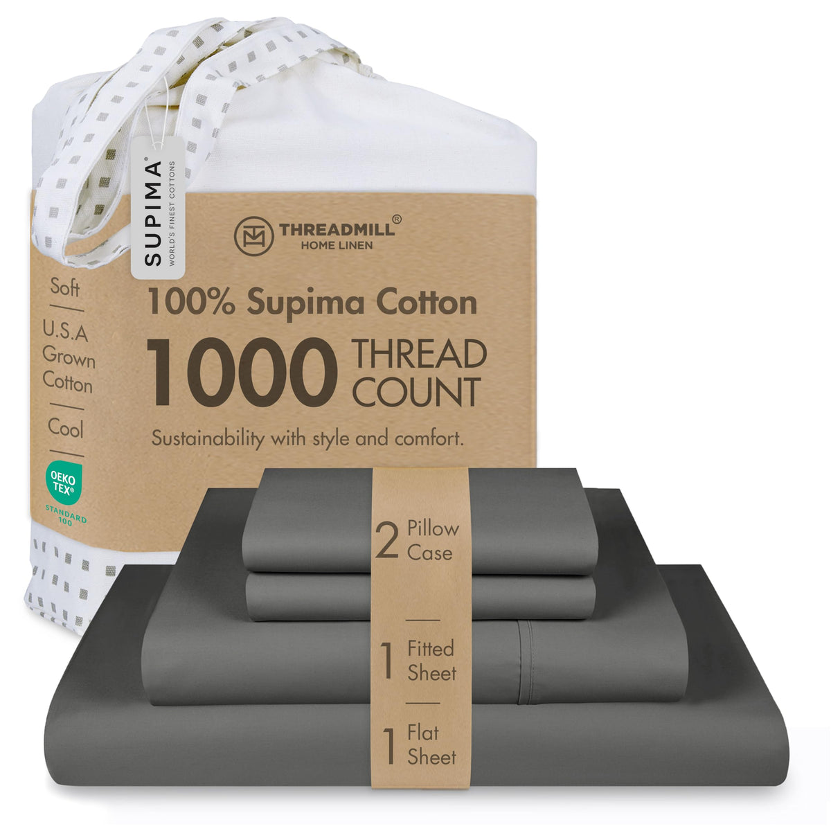 Threadmill 1000 Thread Count Supima Cotton Sheets