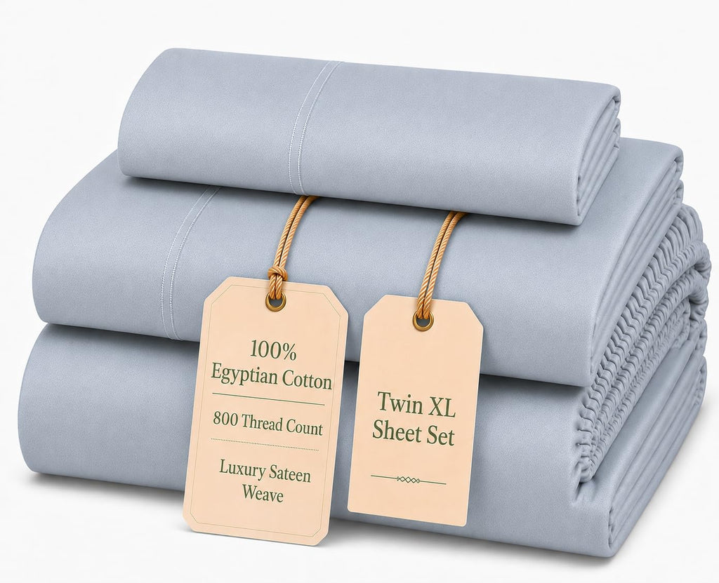 Egyptian Cotton Sateen Deep Pocket Sheet Set
