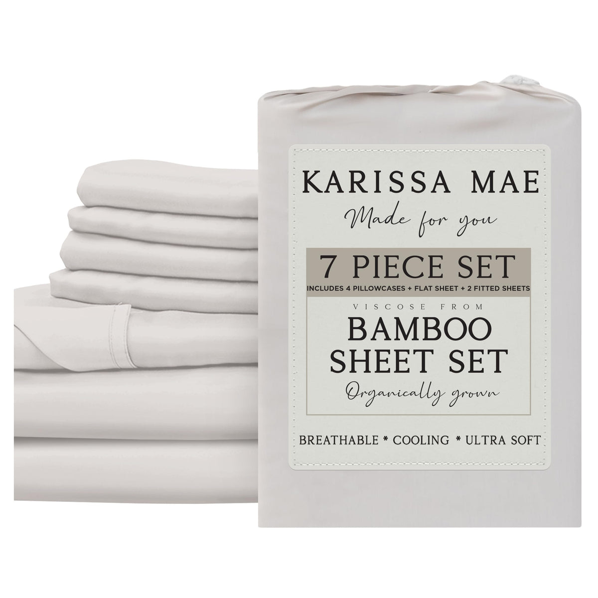 KARISSA MAE Luxury Bamboo Viscose Sheet Set