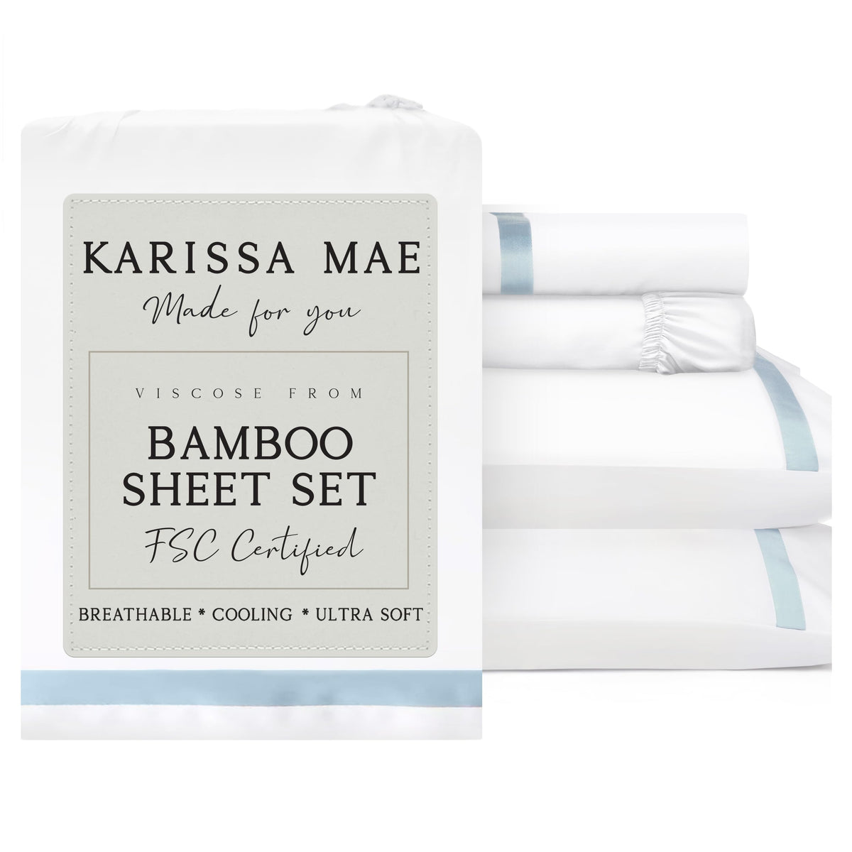 KARISSA MAE Luxury Bamboo Viscose Sheet Set
