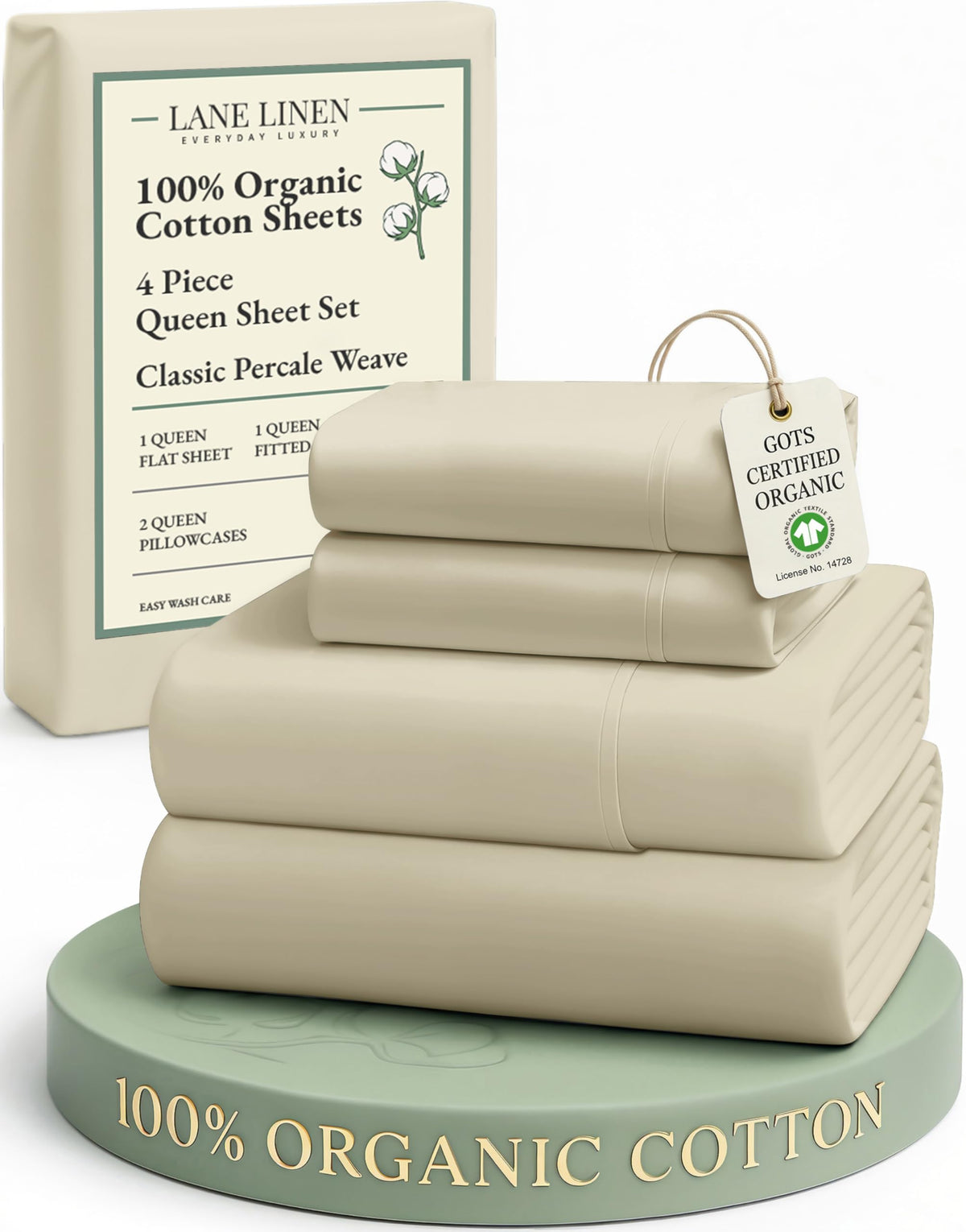 Organic Cotton Cooling Deep Pocket Sheet Set