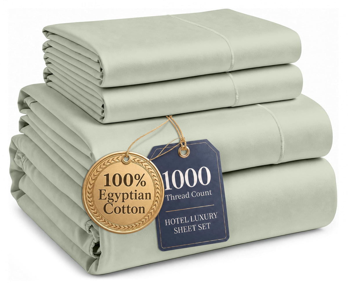 1000 Thread Count Egyptian Cotton Deep Pocket Sheet Set