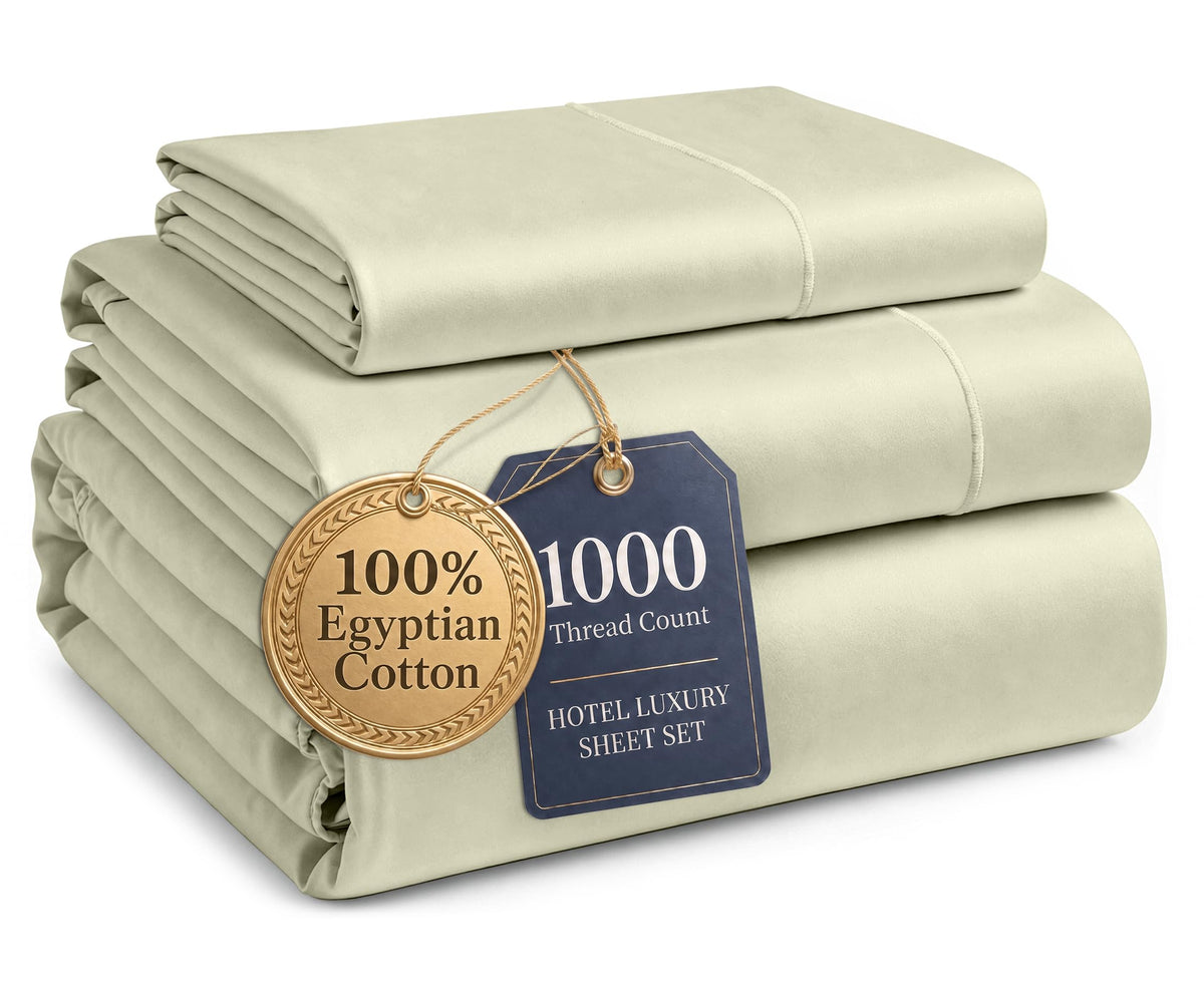 1000 Thread Count Egyptian Cotton Deep Pocket Sheet Set