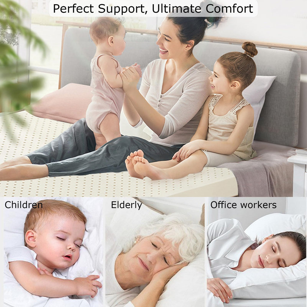 Natural Latex Mattress Topper with Cover