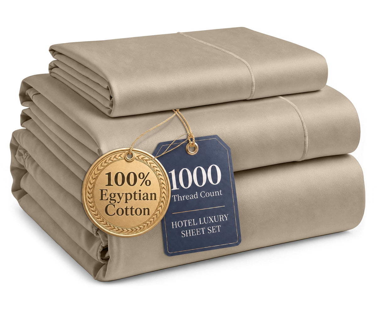 1000 Thread Count Egyptian Cotton Deep Pocket Sheet Set