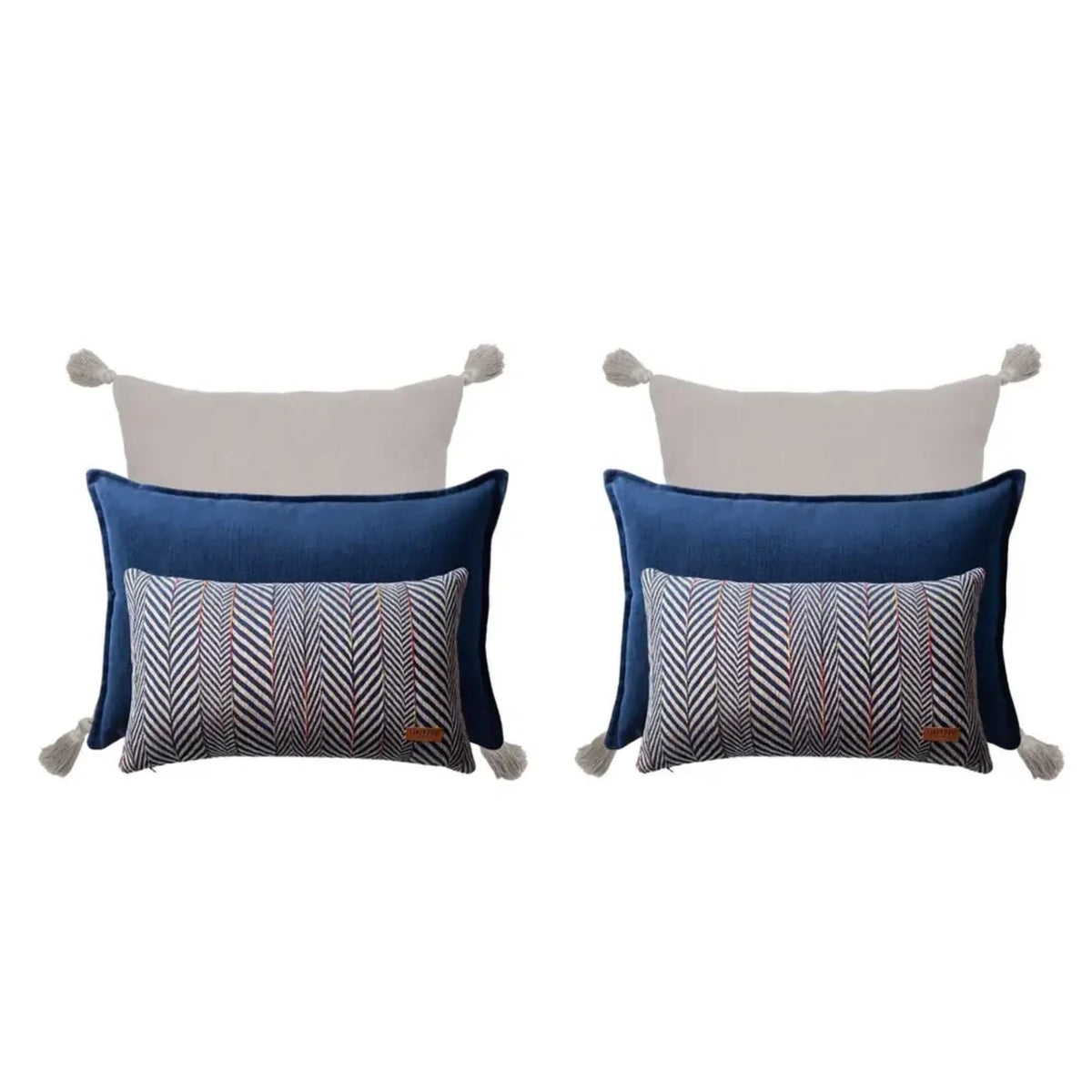 Woven Jacquard Decorative Pillow Covers 6-Pack