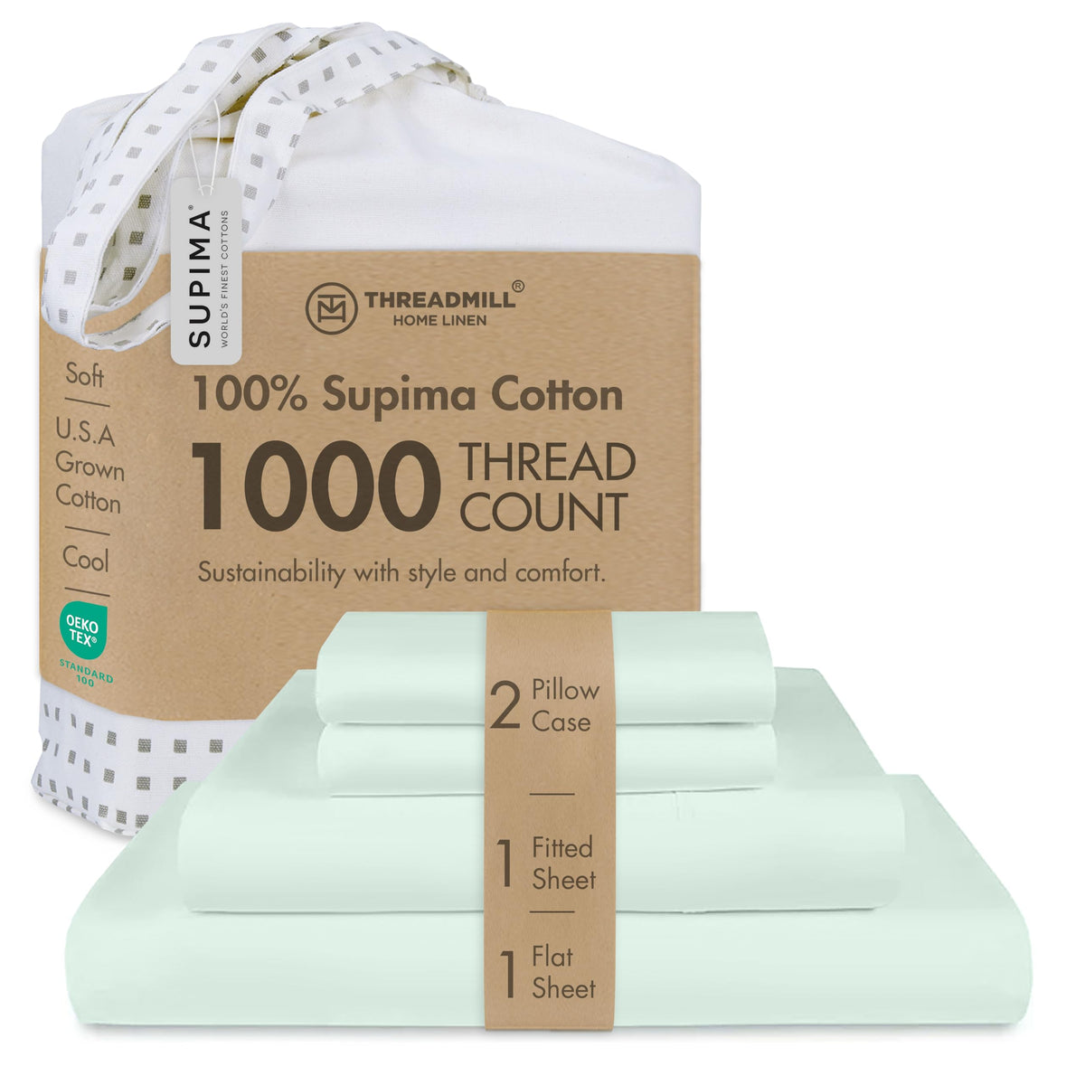 Threadmill 1000 Thread Count Supima Cotton Sheets
