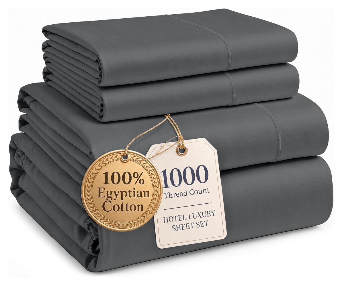 1000 Thread Count Egyptian Cotton Deep Pocket Sheet Set