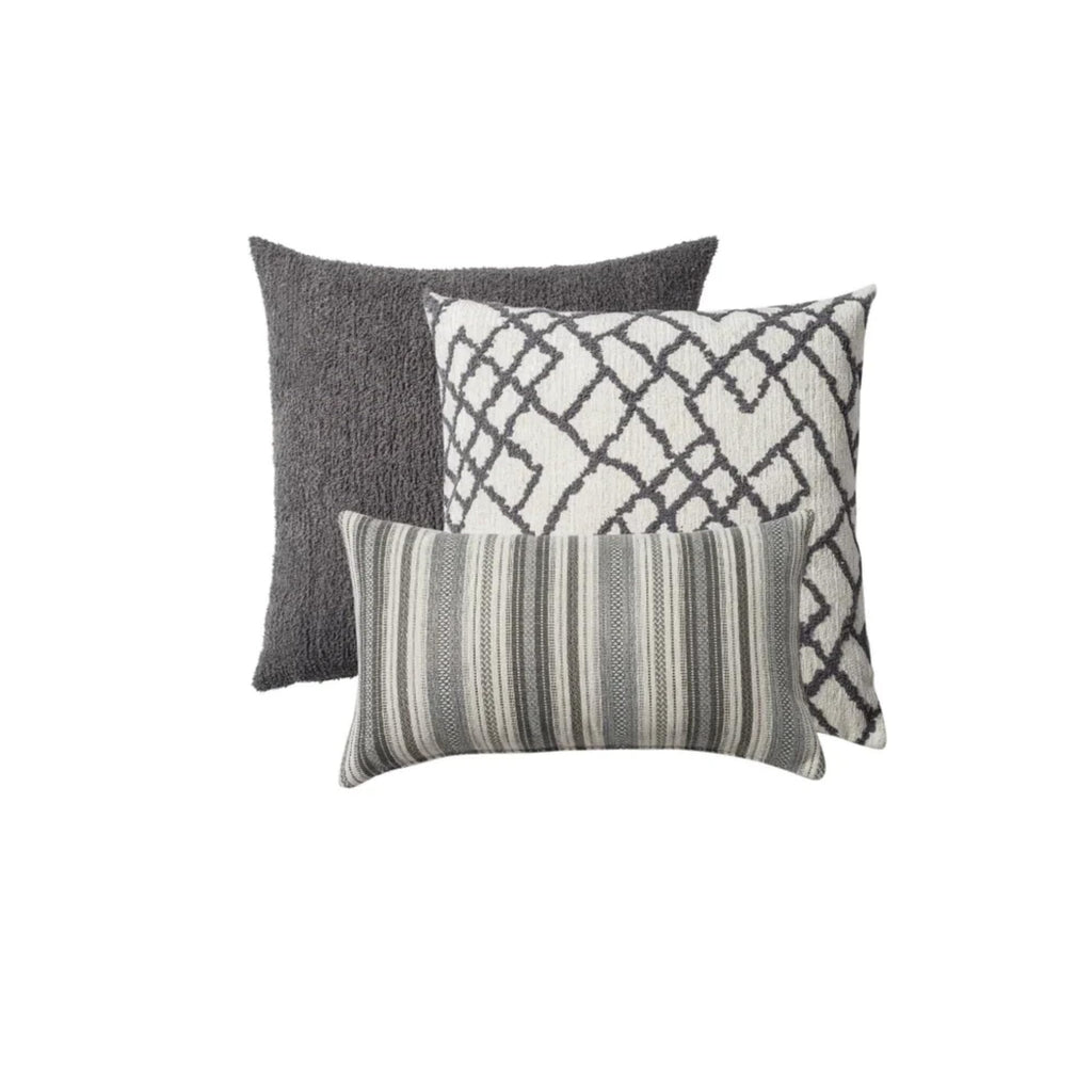 Woven Jacquard Decorative Pillow Covers 3-Pack