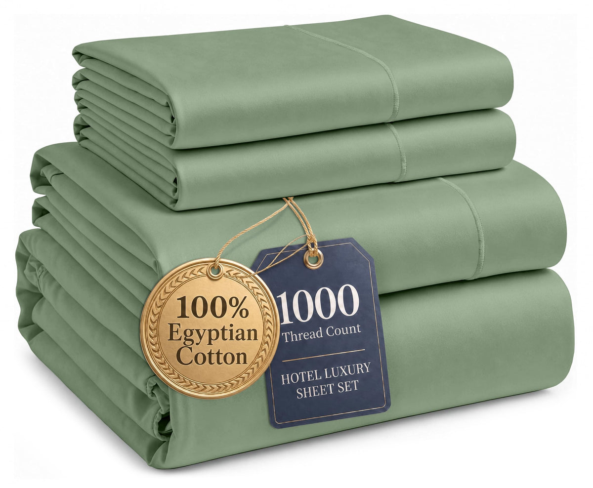 1000 Thread Count Egyptian Cotton Deep Pocket Sheet Set