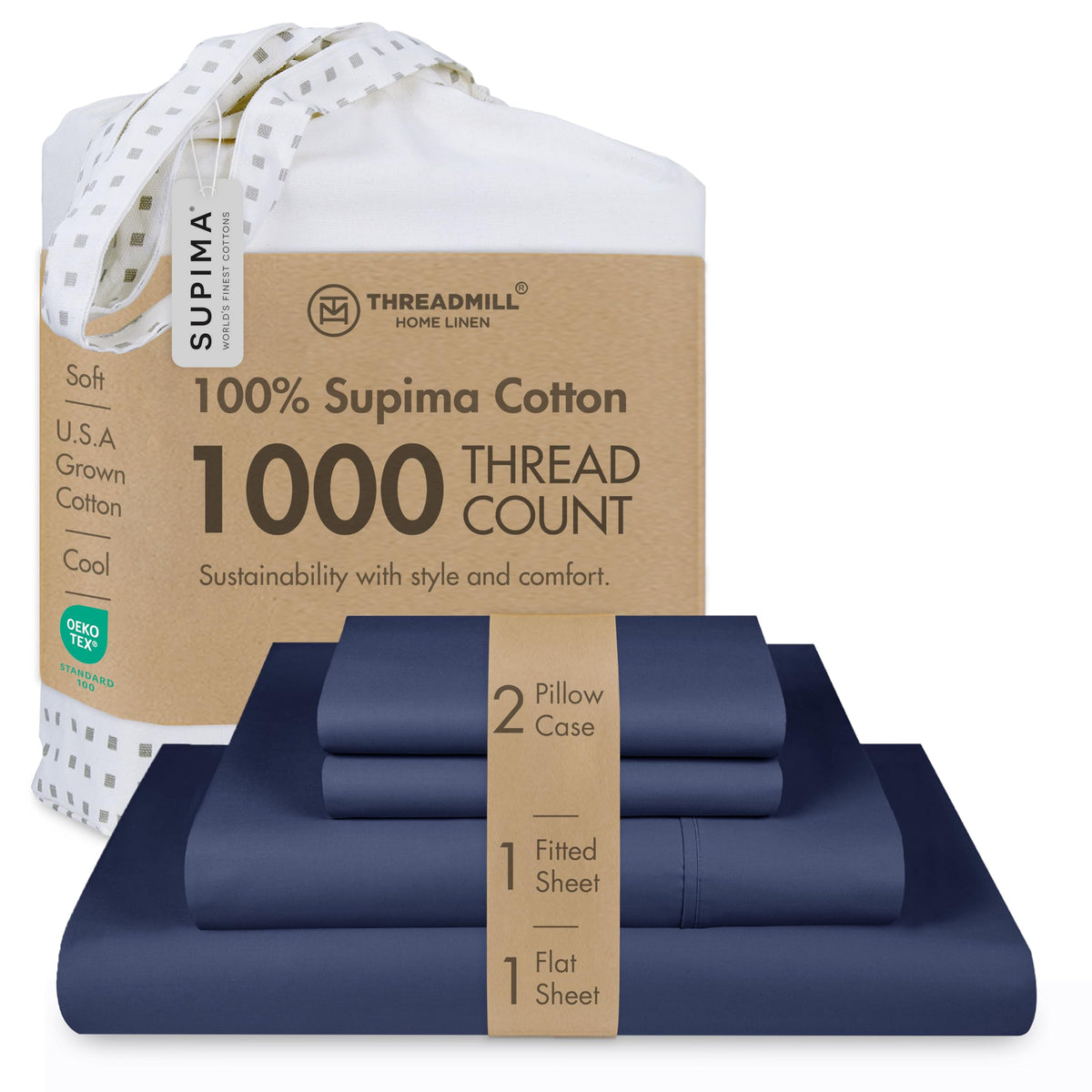 Threadmill 1000 Thread Count Supima Cotton Sheets