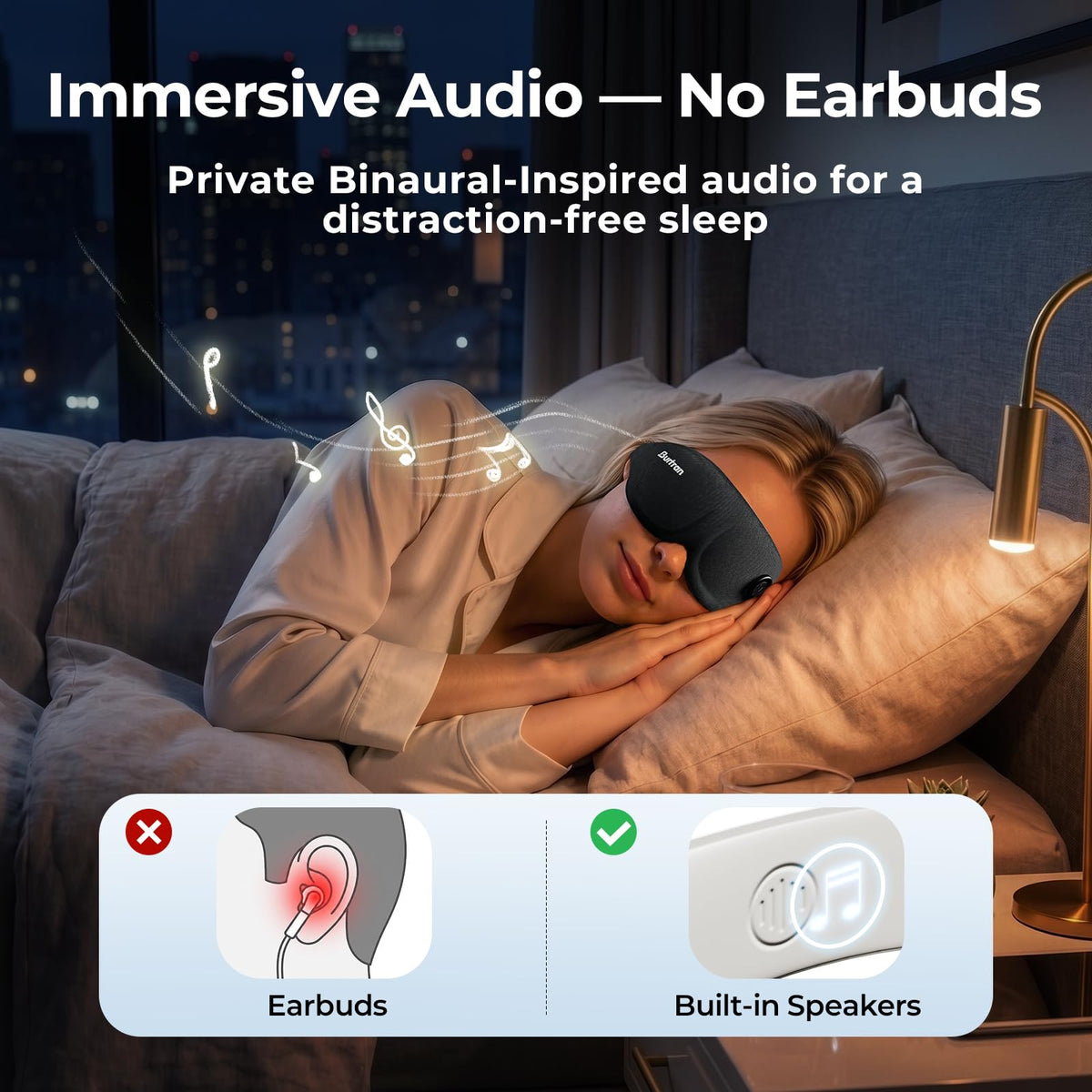Bluetooth Heated Rechargeable Sleep Mask