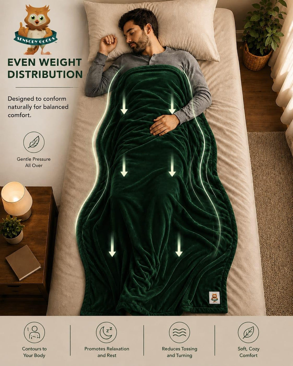 24 lb Organic Cotton Weighted Blanket