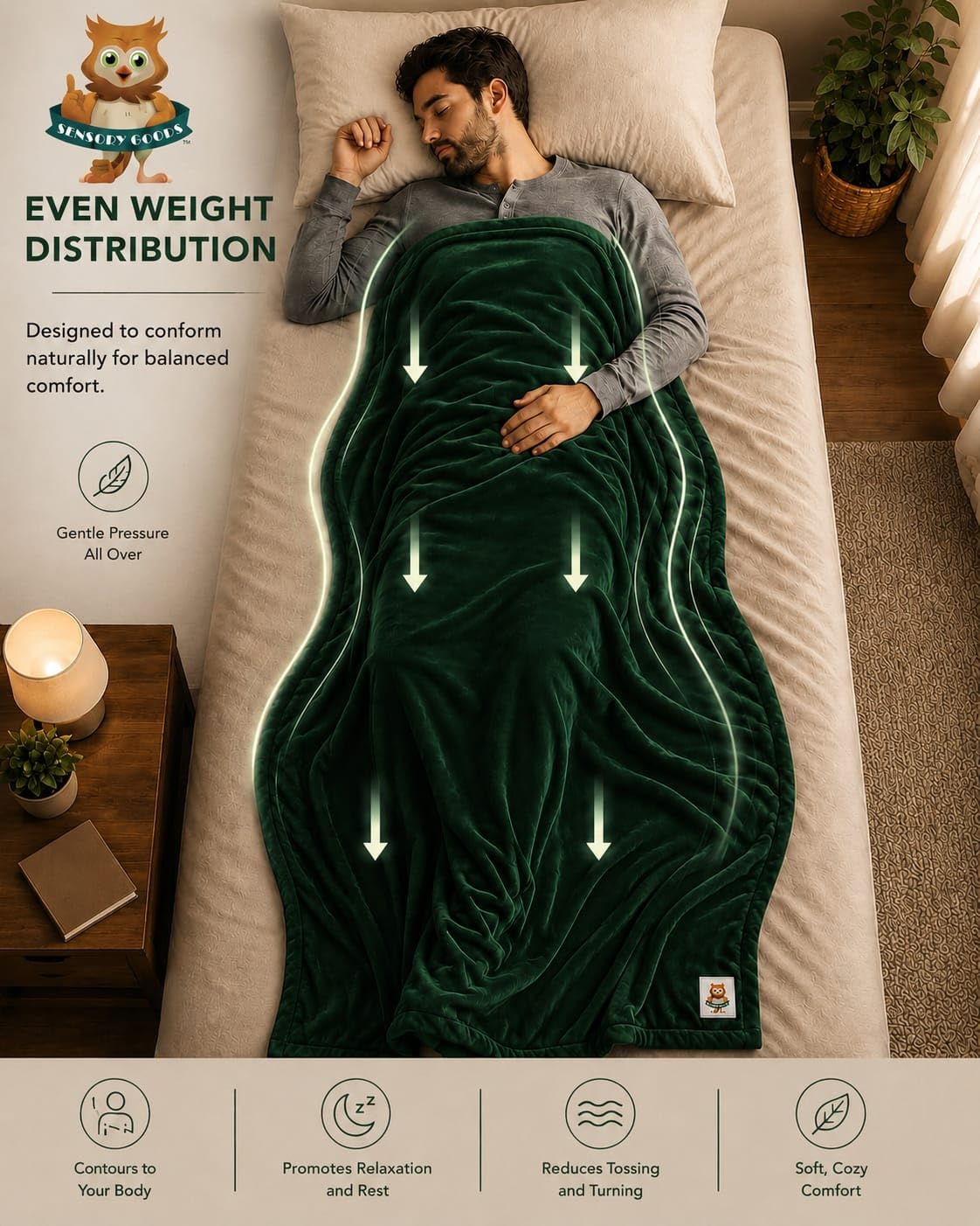 24 lb Organic Cotton Weighted Blanket