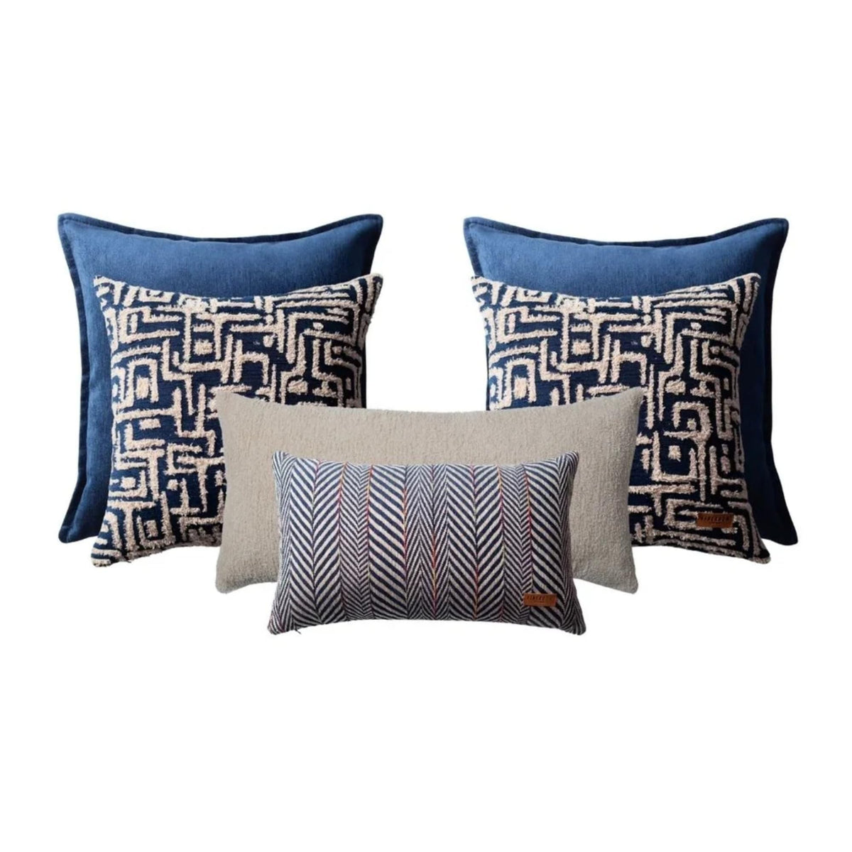 Woven Jacquard Decorative Pillow Covers 6-Pack