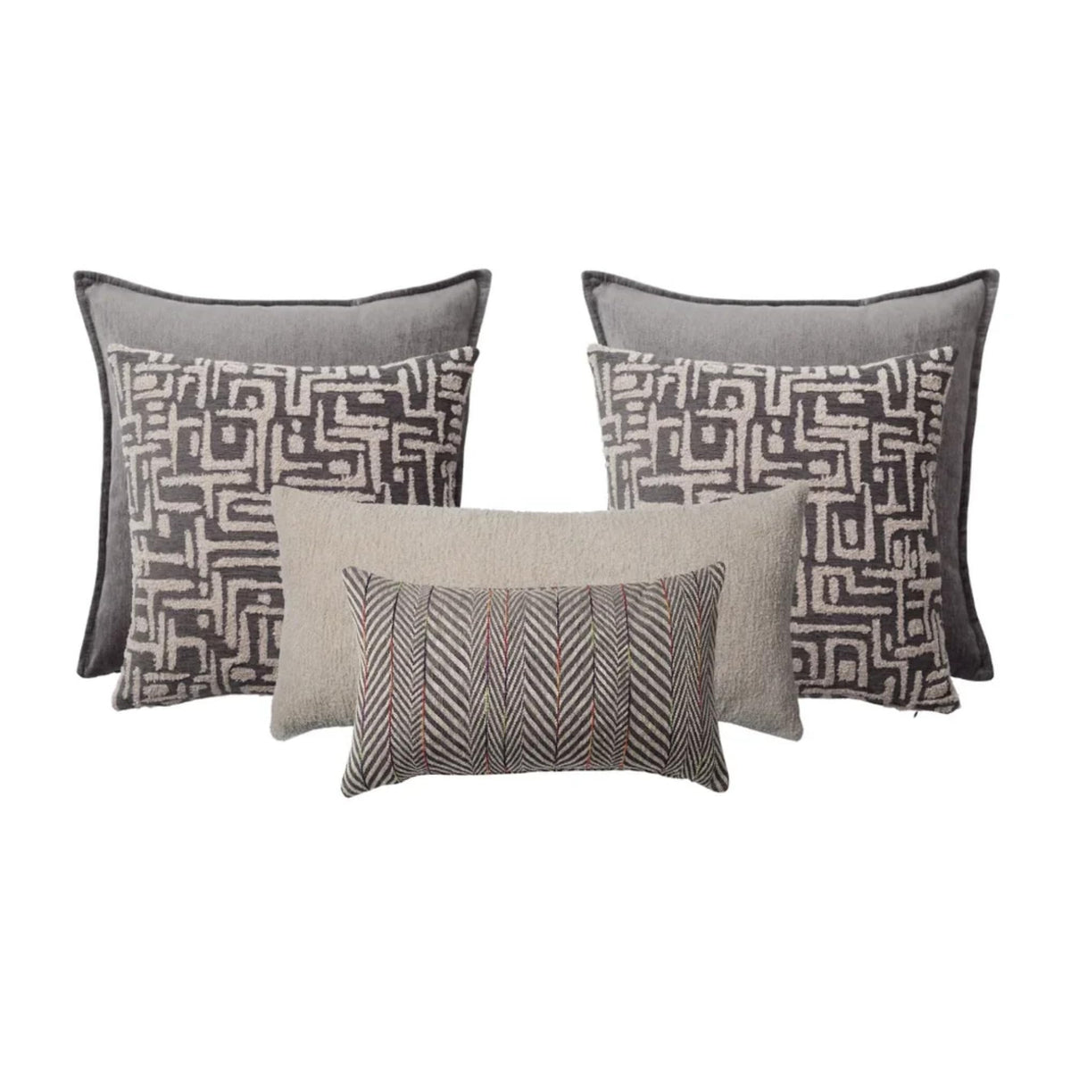 Woven Jacquard Decorative Pillow Covers 6-Pack