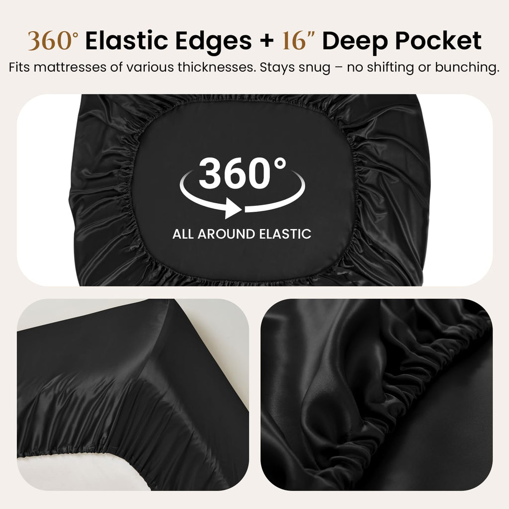 22 Momme Mulberry Silk Deep Pocket Fitted Sheet