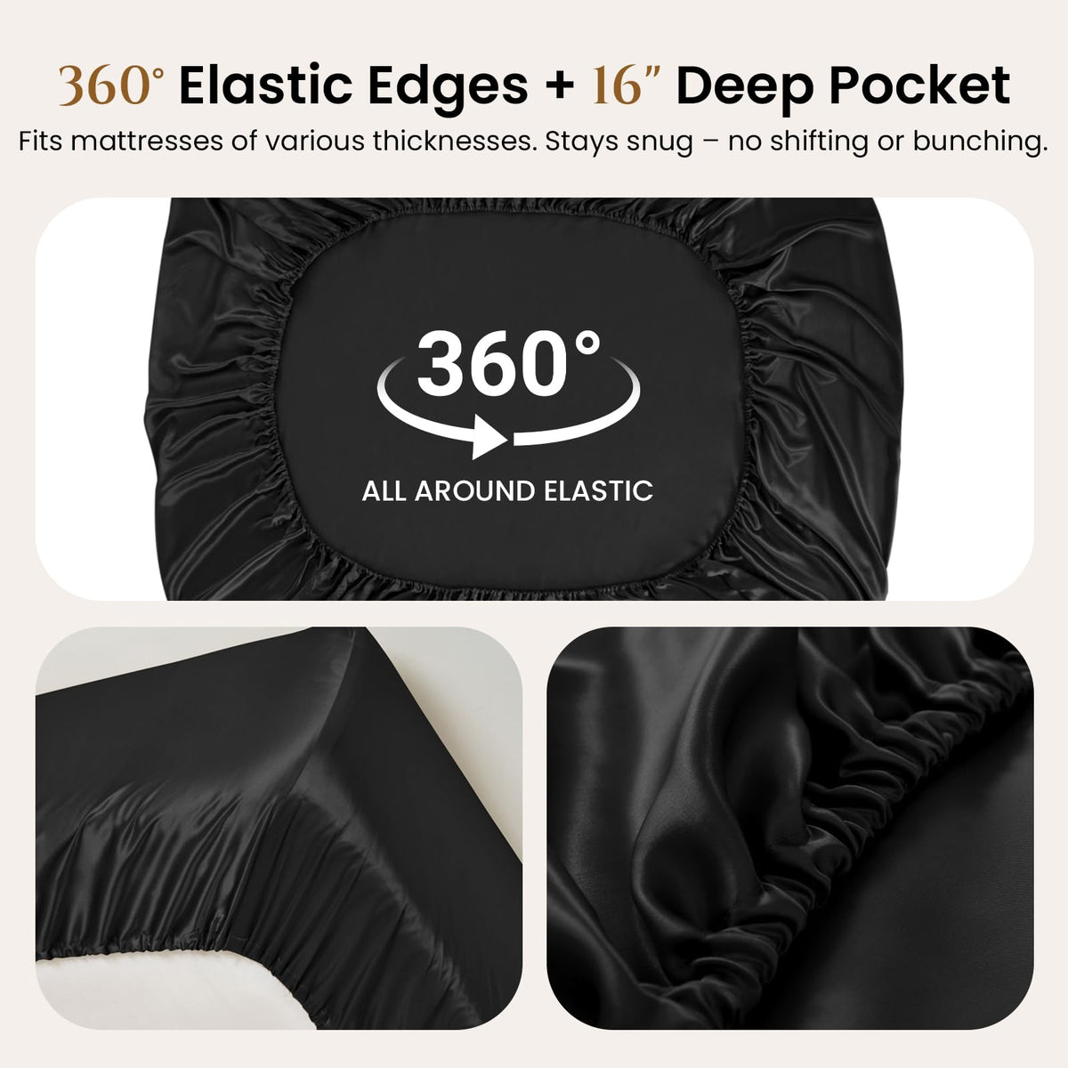 22 Momme Mulberry Silk Deep Pocket Fitted Sheet