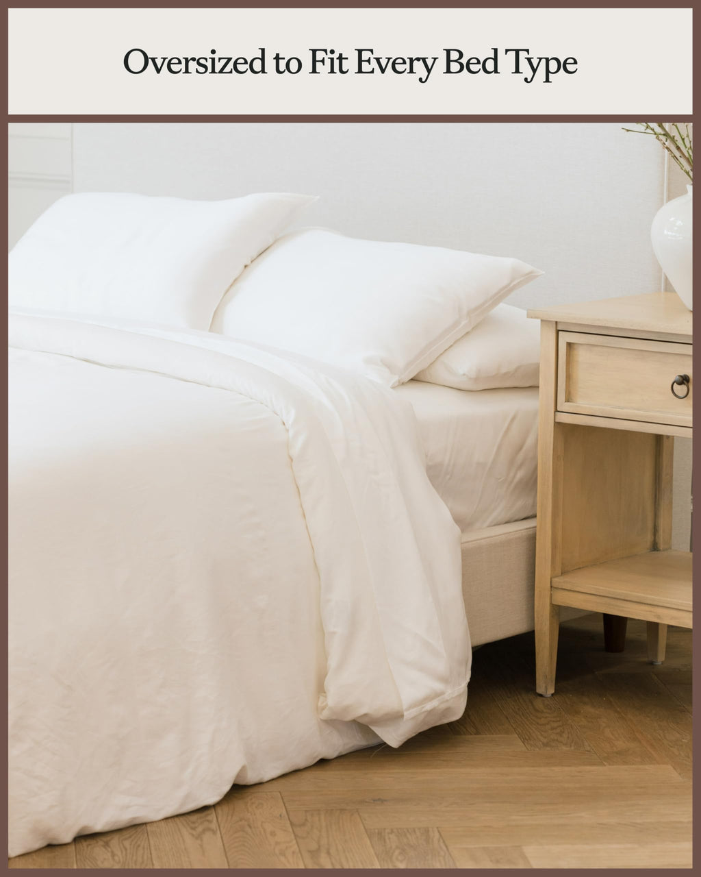 Cozy Earth Luxury Duvet Cover Twin, 100% Viscose from Bamboo